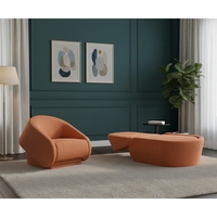 כורסא מעוצבת נפתחת למיטת יחיד דגם פוסטיגה POSTIGA כתום