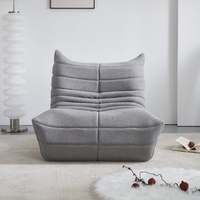 כורסת רביצה שזלונג דגם דייזי DAIZY אפור בהיר