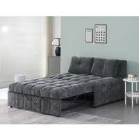 ספה נפתחת למיטה רחבה עם ראש מתכוונן דגם טקילה אפור