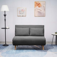 ספה ברוחב 120 נפתחת למיטה מרופדת בד רחיץ דגם נינט אפור