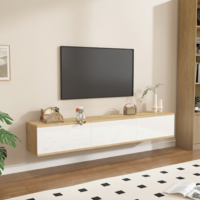 מזנון צף ברוחב 180 דגם אלונה ALONA אלון משולב דלתות לבנות