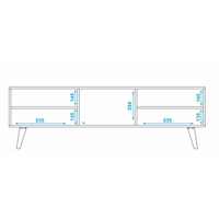 מזנון רוחב 158 דלתות ותא אחסון דגם ליברה LIBRA לבן