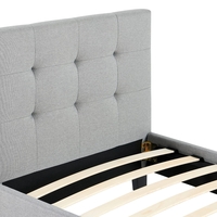 מיטת יחיד מרופדת למזרן 90×190 דגם פנטזי אפור