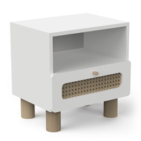 שידת לילה מעץ מלא עם מגירה דגם אוקנה OCHNA