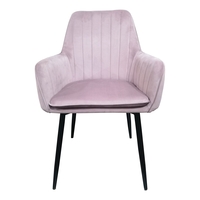 זוג כורסאות מעוצבות מקטיפה דגם פנדה ורוד עתיק