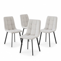 פינת אוכל שולחן קרמיקה 140 ס”מ ו4 כסאות דגם קאנטונה CANTONA כסא בז'