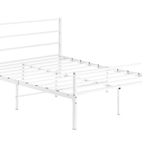 מיטה וחצי ממתכת למזרן 120×190 דגם נויה לבן