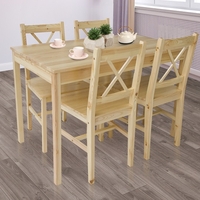 פינת אוכל מעץ מלא כוללת שולחן ו4 כסאות דגם פיבי