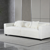 ספת רביצה 6 מושבים מבד קורדרוי רחיץ ודוחה כתמים דגם איימי שמנת