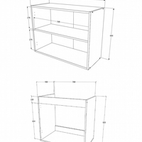 ארונות מטבח מודרני ברוחב 80 כולל כיור נירוסטה דגם נאפולי Napoli לבן