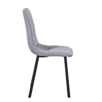 סט 4 כסאות אוכל מרופדים בד קטיפה דגם זאורוס SAURUS אפור