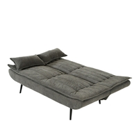 ספת אירוח מעוצבת נפתחת למיטה וחצי דגם הופמן HOFFMAN אפור כהה