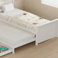 מיטת ילדים מעץ מלא כולל מיטת חבר מגירות אחסון ו 2 מזרנים דגם סמיילי