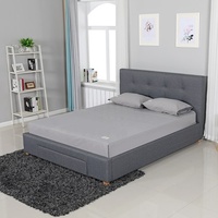 מיטה זוגית כולל מגירה וכולל מזרן קפיצים וזוג כריות מבד איכותי רחיץ דוחה כתמים דגם הלן