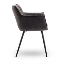 זוג כסאות לפינת אוכל מרופדים דגם קפטן CAPITAN אפור