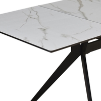 פינת אוכל נפתחת 1.2-2.0 מ' עם 4 כסאות דגם סנטוריני לבן-רוז