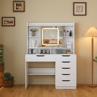 שידת איפור עם תאורת לד דגם קלואי CHLOE לבן