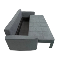 ספה מעוצבת נפתחת למיטה זוגית עם ארגז מצעים דגם ספידי אפור