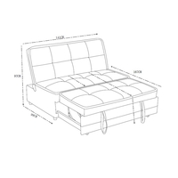 ספה דו מושבית נפתחת למיטה זוגית דגם סטורו SATORO ב'ז