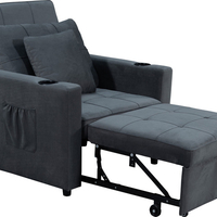 כורסת מיטה נפתחת דגם ליבורנו Livorno אפור כהה