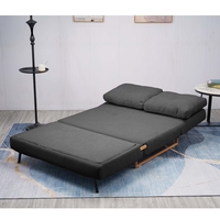 ספה ברוחב 120 נפתחת למיטה מרופדת בד רחיץ דגם לילך אפור