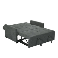 ספה תלת מושבית בחרוחב 160 נפתחת למיטה זוגית עם ראש מתכוונן דגם אורטל אפור