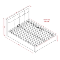 מיטה זוגית מעוצבת בריפוד בד קטיפתי עם ארגז מצעים מעץ דגם ברזיל שחור