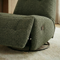 כורסת טלוויזיה מסתובבת עם מנגנון נדנוד והדום נשלף דגם ליאור ירוק