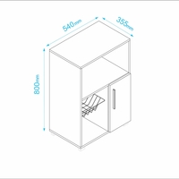 ארונית שירות למטבח ומיקרוגל דגם סקנדי SCANDY