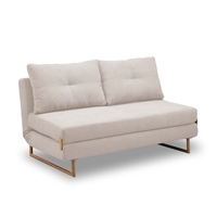 ספה ברוחב 150 נפתחת למיטה מרופדת בד רחיץ דגם לילך קרם