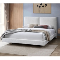 מיטה זוגית מרופדת בד רחיץ בעיצוב מרחף דגם אייר אופוויט