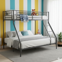 מיטת קומותיים זוגית ממתכת דגם הלסטון HALSTON