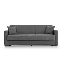 ספה תלת נפתחת למיטה עם ארגז מצעים דגם מרבלה MARBELLA אפור