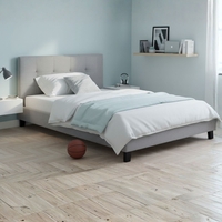 מיטה וחצי מרופדת למזרן 120×190 דגם פנטזי אפור