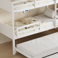 מיטת קומתיים מעץ מלא ואיכותי כולל 2 מיטות חבר ו 4 מזרנים דגם ביל