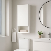 ארונית אמבטיה ושירותים תלויה 30x72 עם דלת ומדף פתוח דגם נרקיס