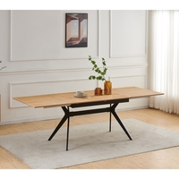 פינת אוכל נפתחת 1.2-2.0 מ' עם 4 כסאות דגם סנטוריני אלון-רוז