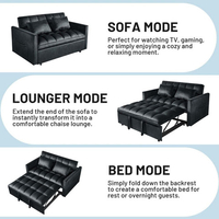 ספה נפתחת למיטה Ravenna רוונה שחור