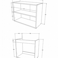 ארונות מטבח מודרני ברוחב 80 כולל כיור נירוסטה דגם נאפולי Napoli אלון