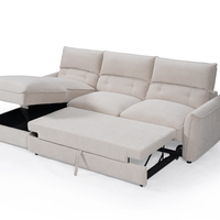 מערכת ישיבה פינתית נפתחת למיטה דגם ולנטיין בז'