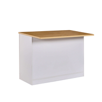 אי למטבח משולב שולחן בר דגם לורן Loren Open לבן משולב עץ | מבית WOODY