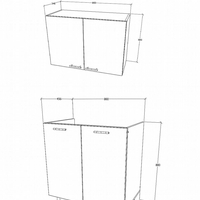 ארונות מטבח מודרני ברוחב 80 כולל כיור נירוסטה דגם נאפולי Napoli אלון