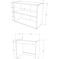 ארונות מטבח מודרני ברוחב 80 כולל כיור נירוסטה דגם מליבו Malibu לבן