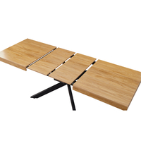 פינת אוכל נפתחת 160-240 דגם אפולו Apollo עץ טבעי רגל שחורה | מבית WOODY