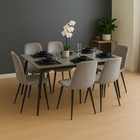 פינת אוכל מקרמיקה אפורה 120/70 ס