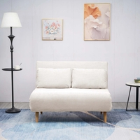 ספה ברוחב 120 נפתחת למיטה מרופדת בד רחיץ דגם נינט קרם