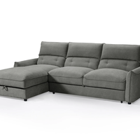 מערכת ישיבה פינתית נפתחת למיטה דגם ולנטיין אפור