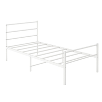 מיטת יחיד ממתכת למזרן 90×190 דגם נויה לבן