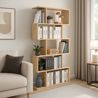 ספריה כוורת זיגזג ברוחב 90 בעיצוב מודרני דגם ורד אלון