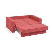 ספה דו-מושבית נפתחת למיטה זוגית עם ארגז מצעים דגם דומו DOMO ירוק